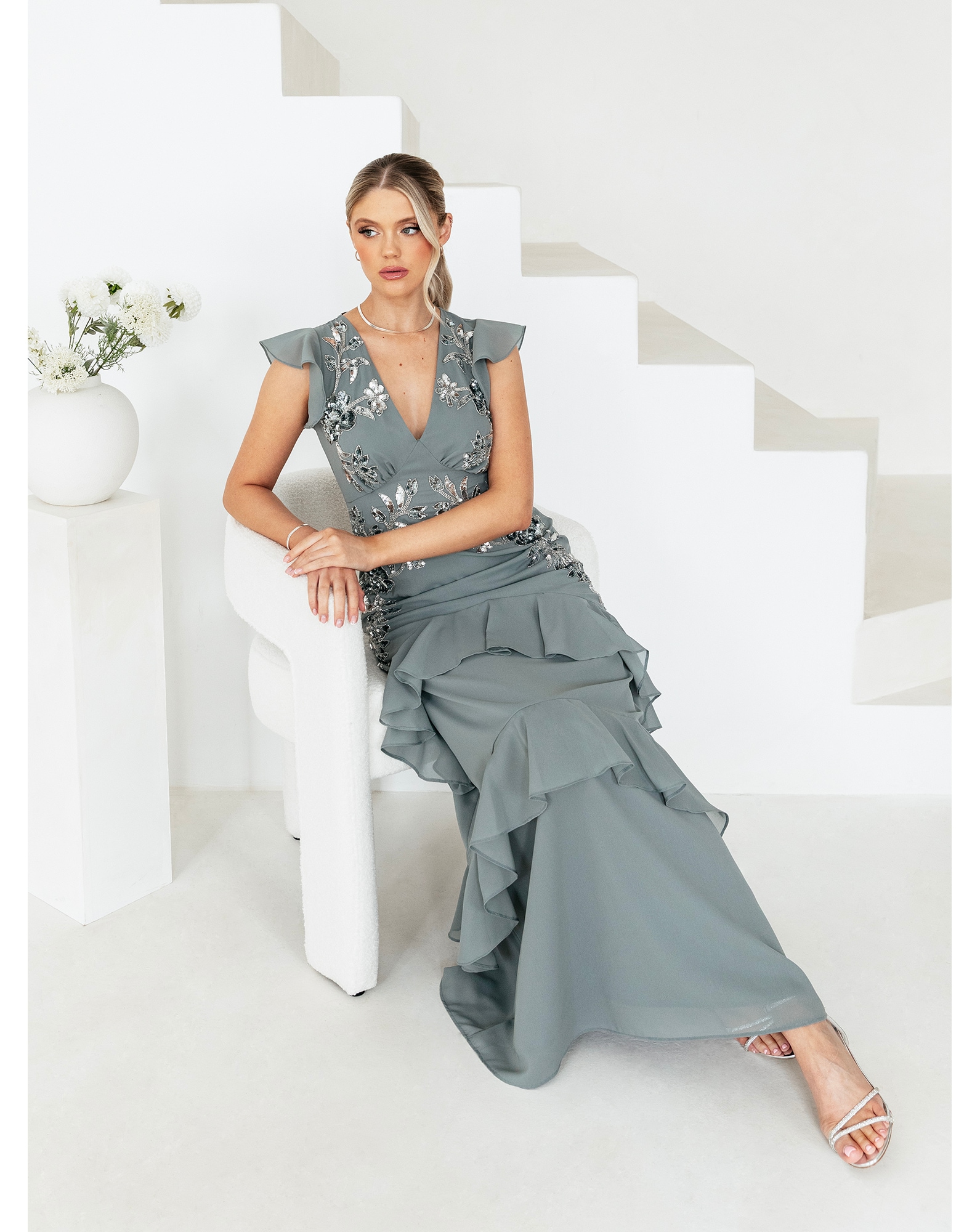 Maya Deluxe Embellished Dress