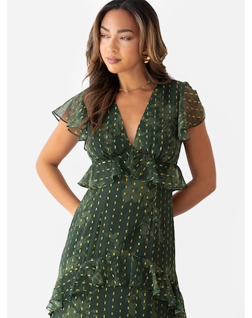 Anaya Metallic thread Dress