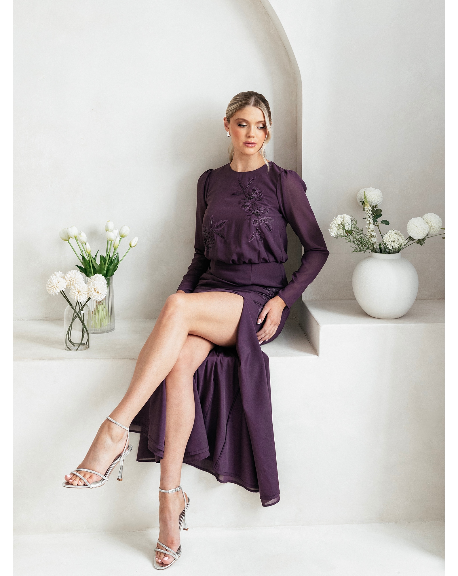 Maya Deluxe Embroidered Dress