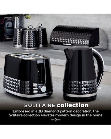 Tower Solitaire Bread Bin-Black