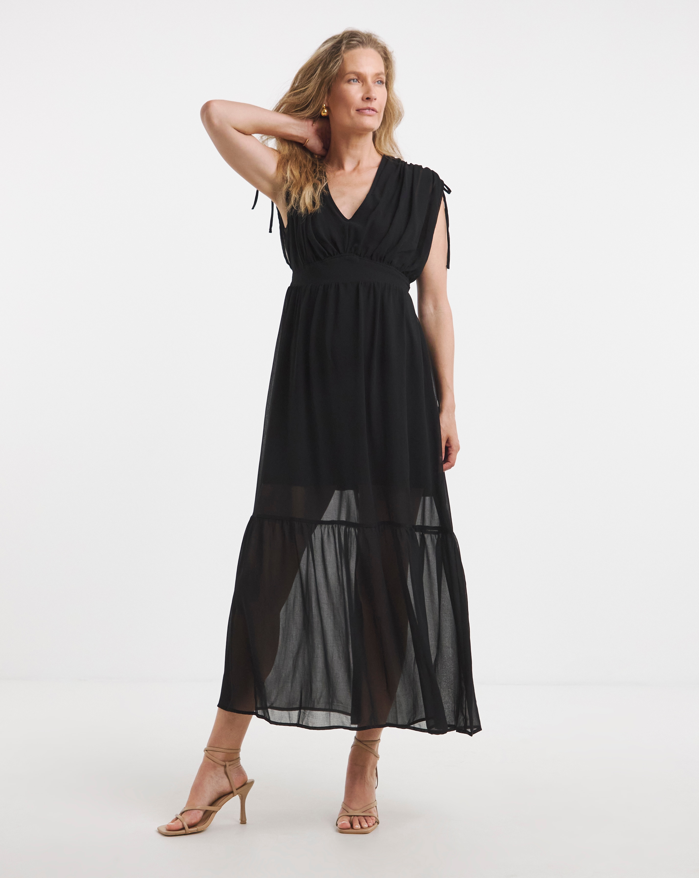 Religion V Neck Maxi Dress