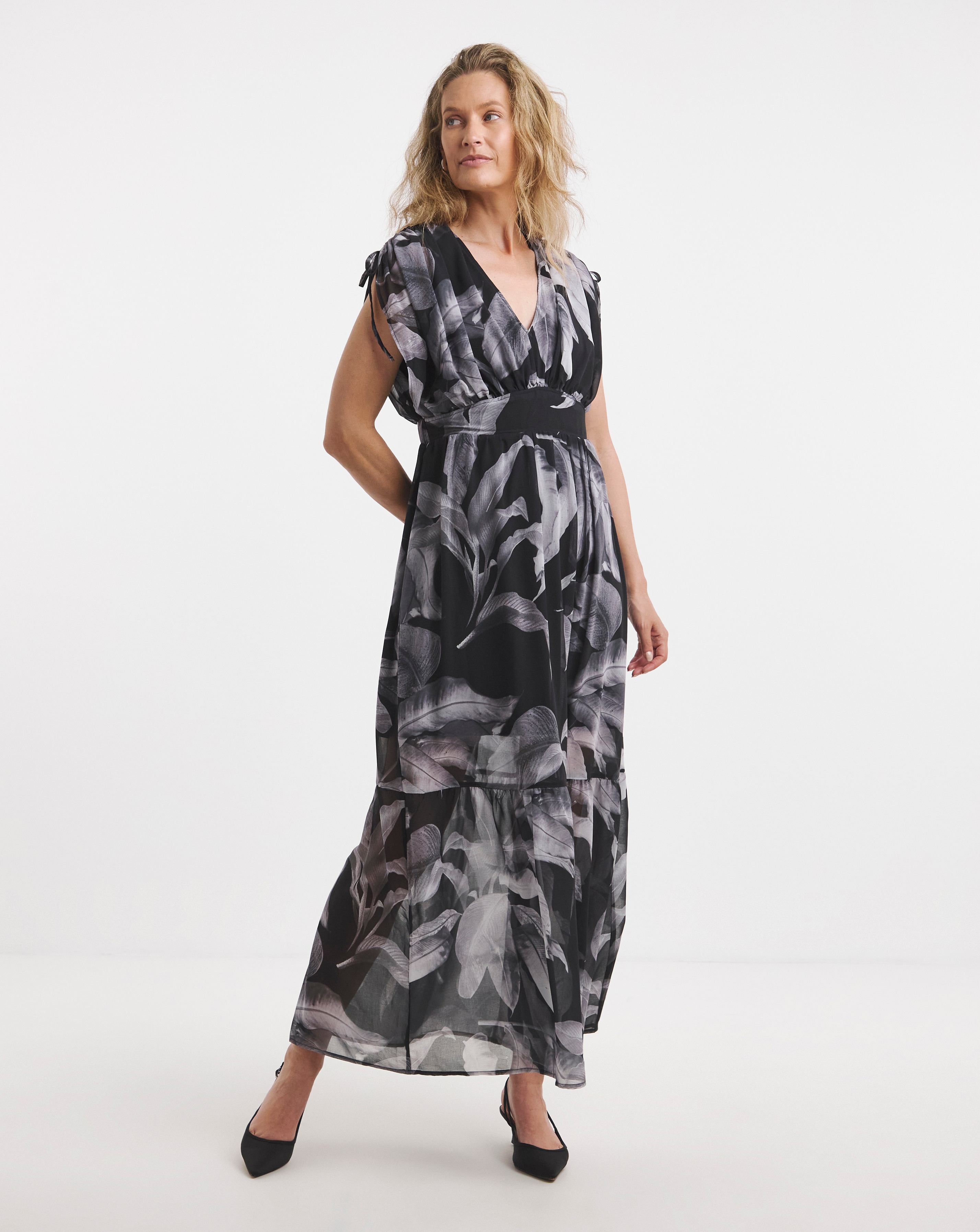 Religion V Neck Maxi Dress