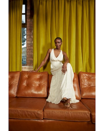 FatFace Ivy Foil Leaves Maxi Dress