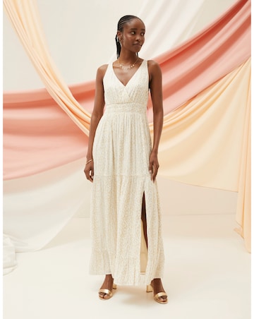 FatFace Ivy Foil Leaves Maxi Dress