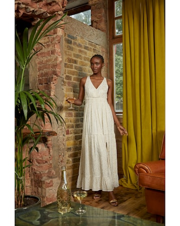 FatFace Ivy Foil Leaves Maxi Dress