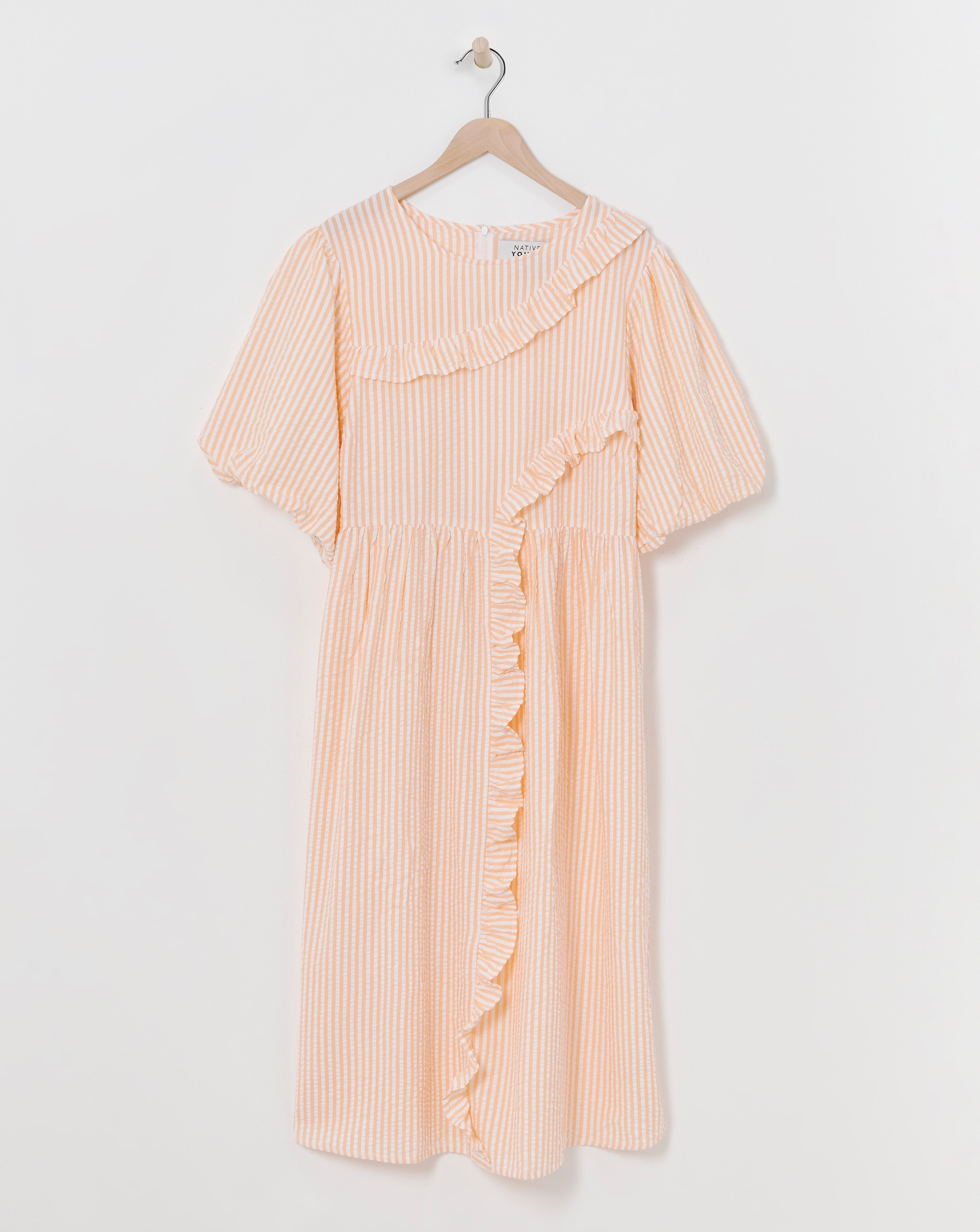 Native Youth Textured Stripe Midi Dress