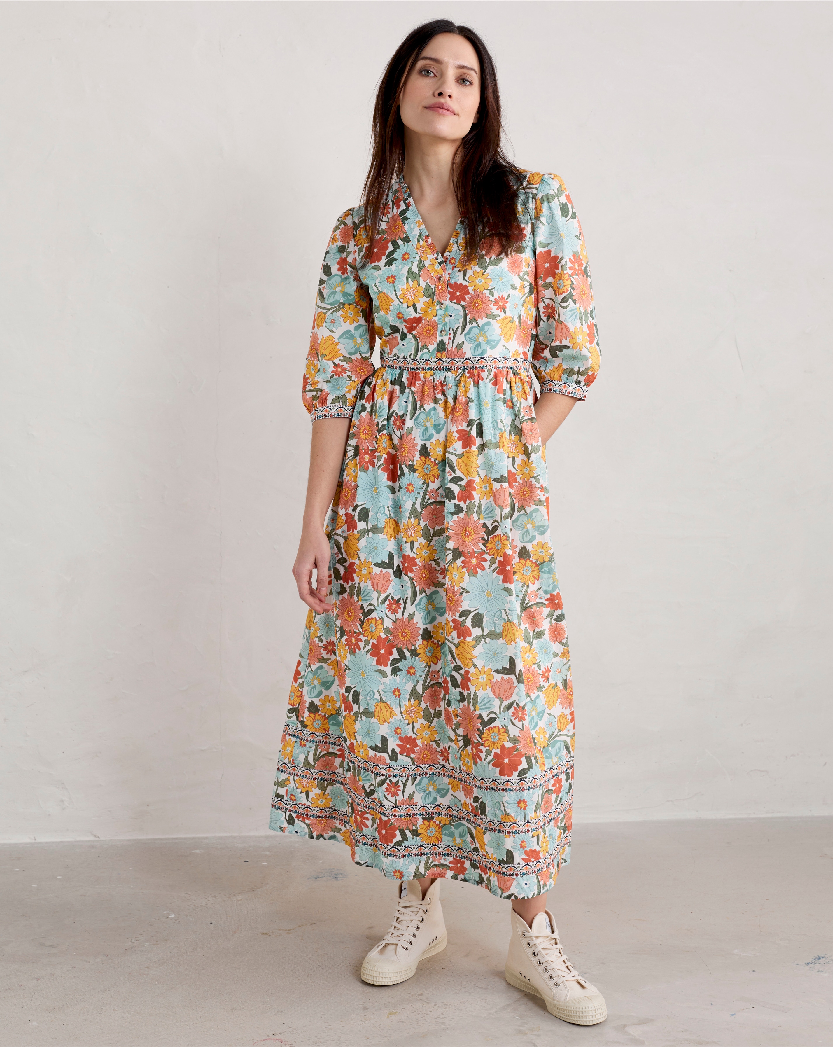 Seasalt Blue Hills Border Dress