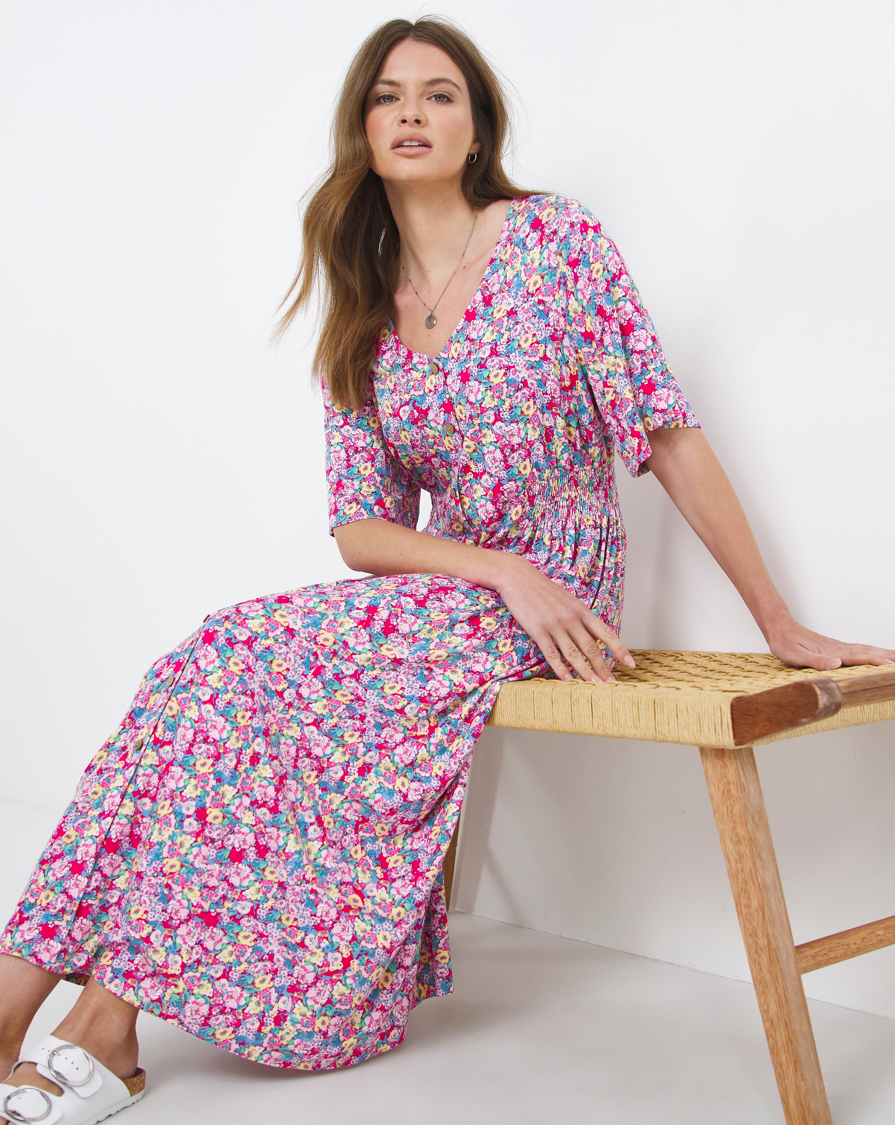 Julipa Jersey Button Through Midi Dress | Ambrose Wilson