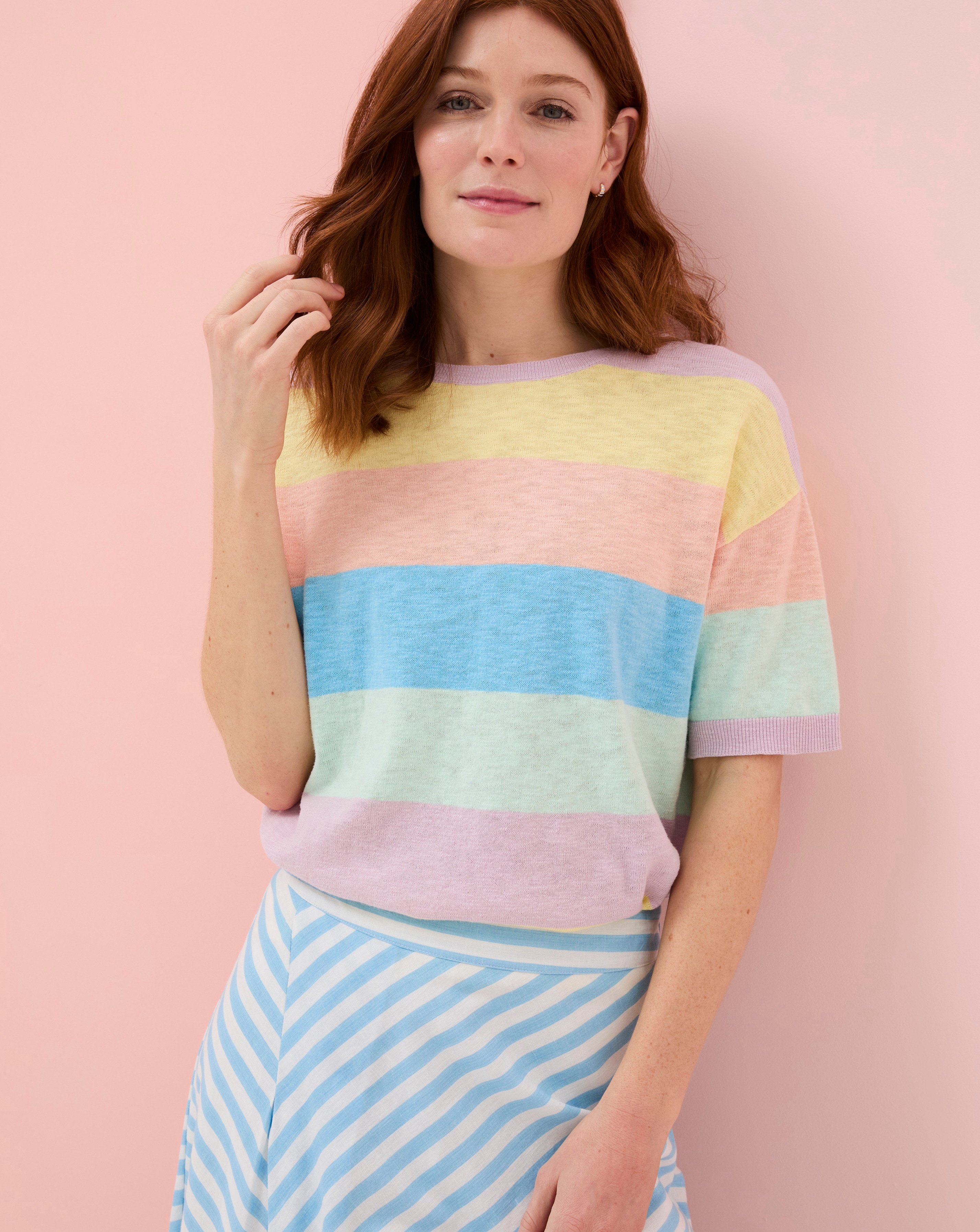 FatFace Sorbet Stripe Jumper