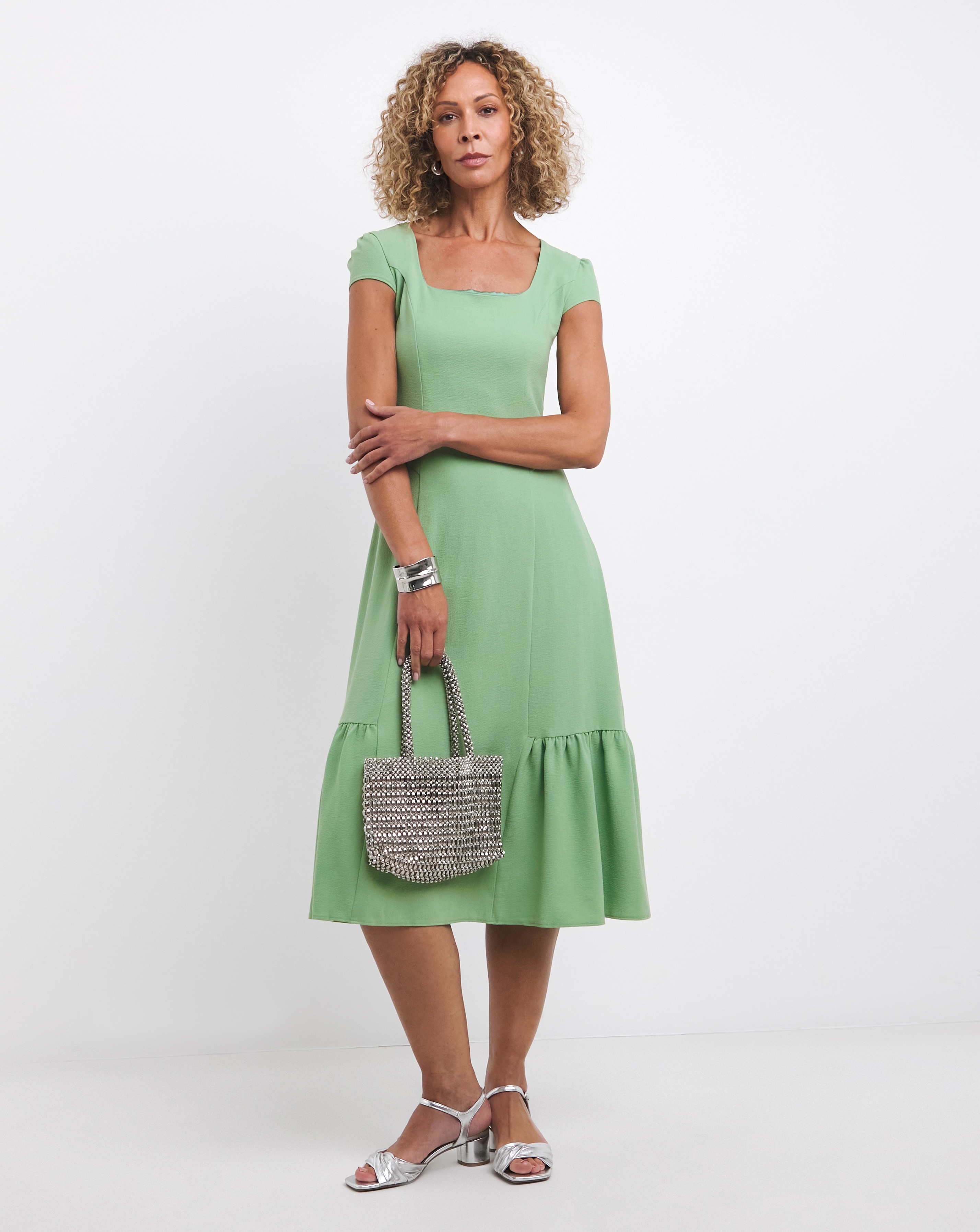 Joanna Hope Cap Sleeve Column Dress