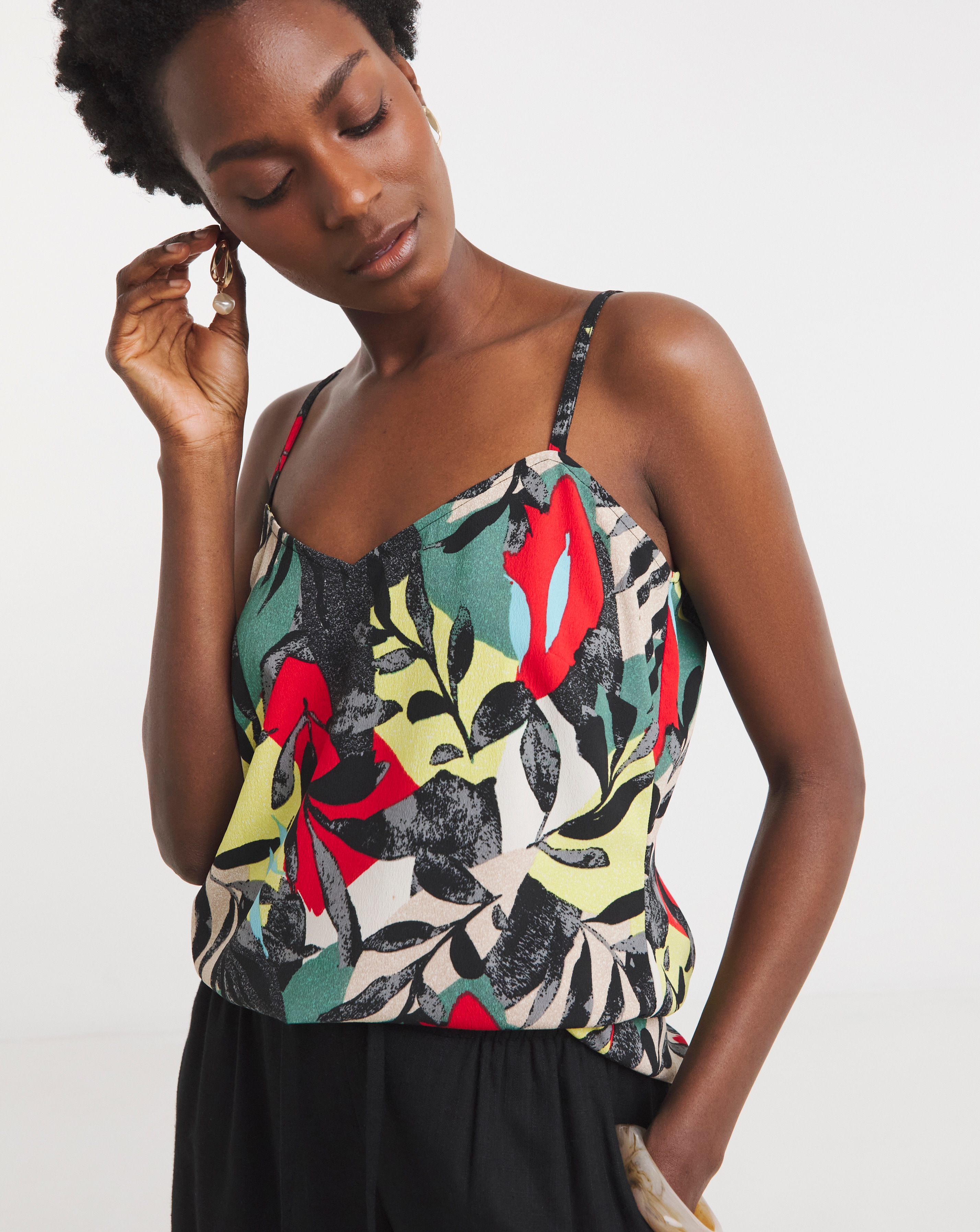 Printed Strappy Cami