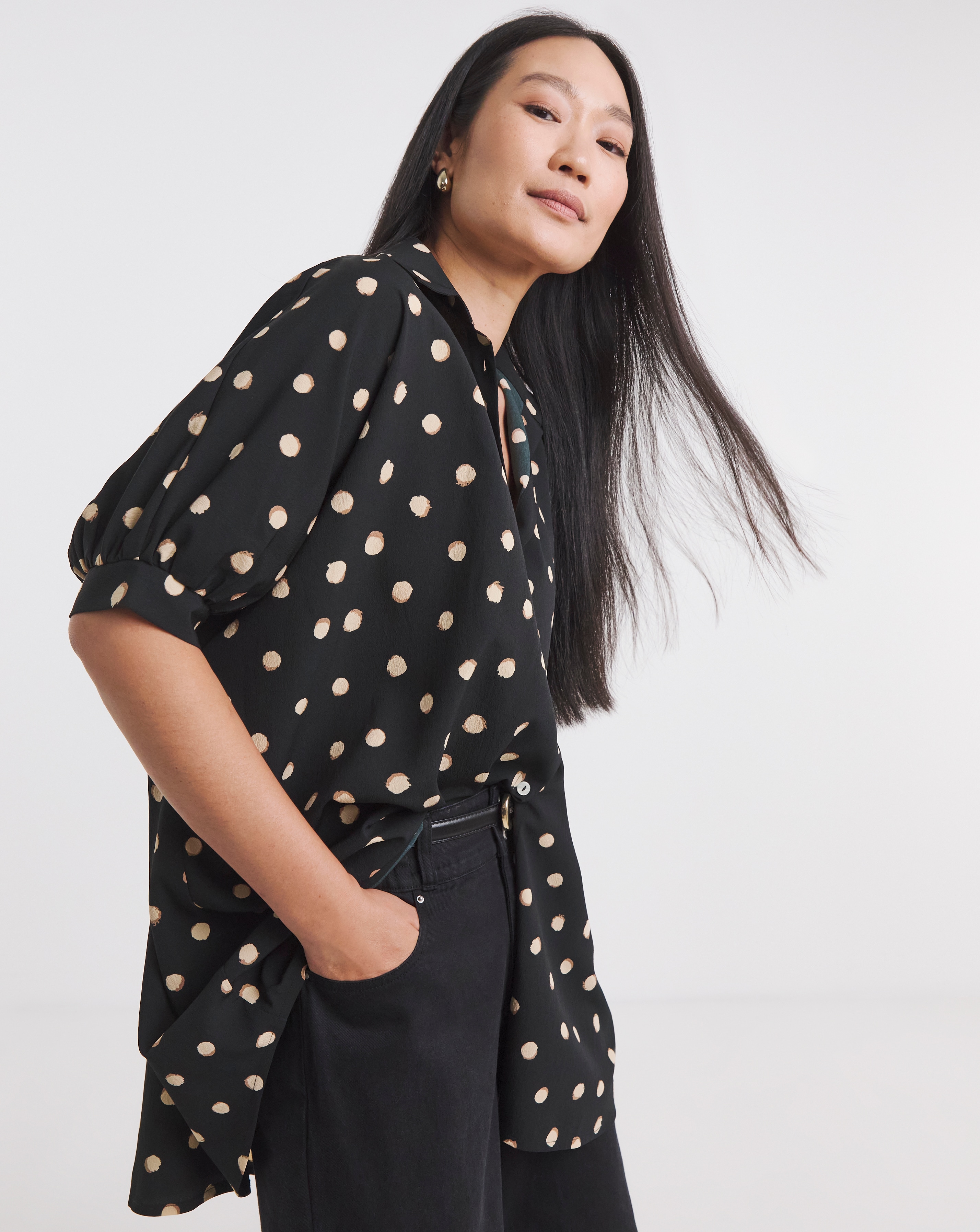 Printed Oversized Blouse