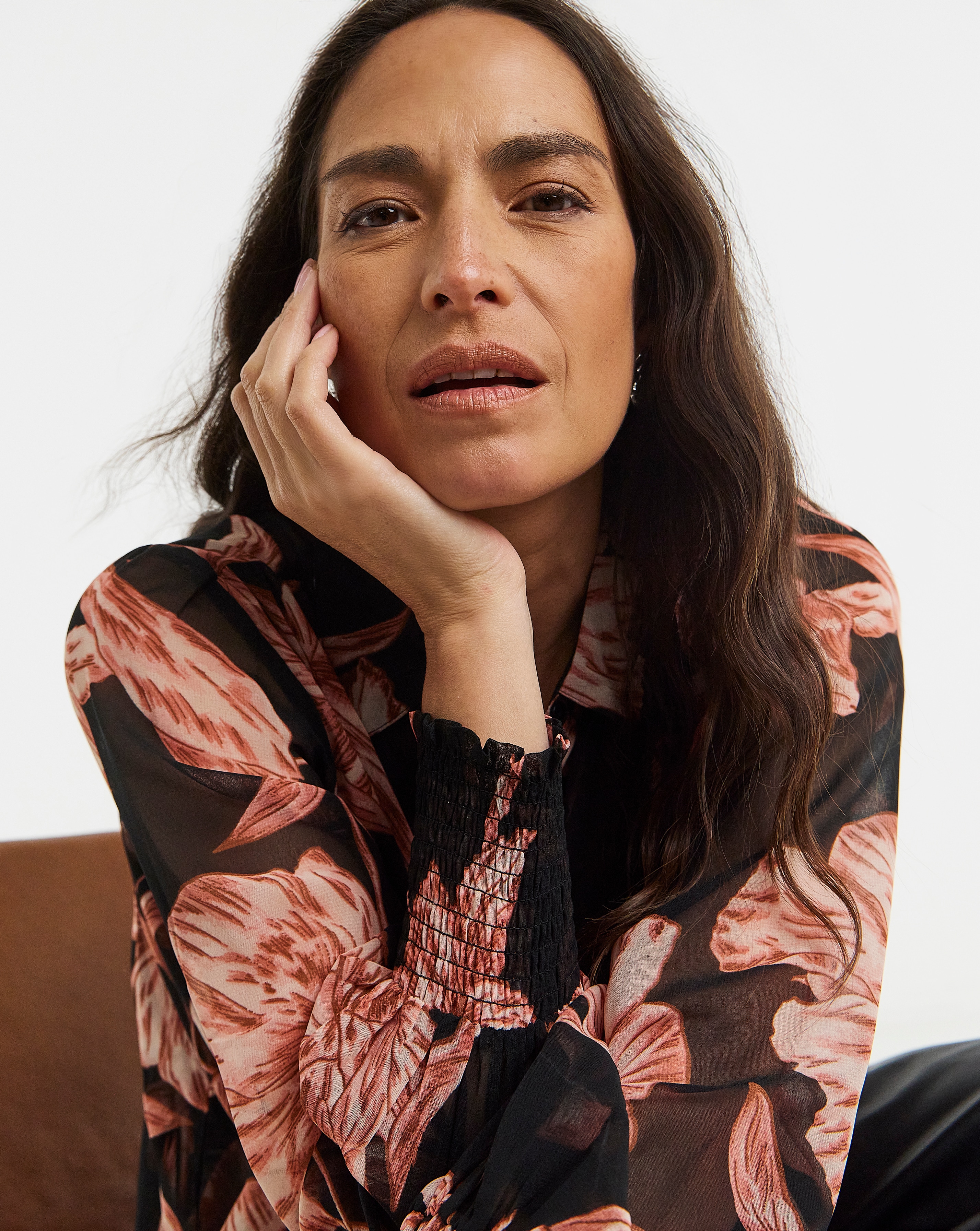 Georgette Volume Sleeve Shirt