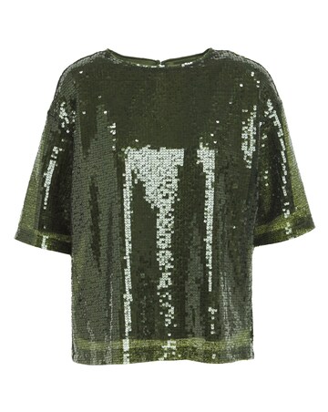Sequin Short Sleeve Top