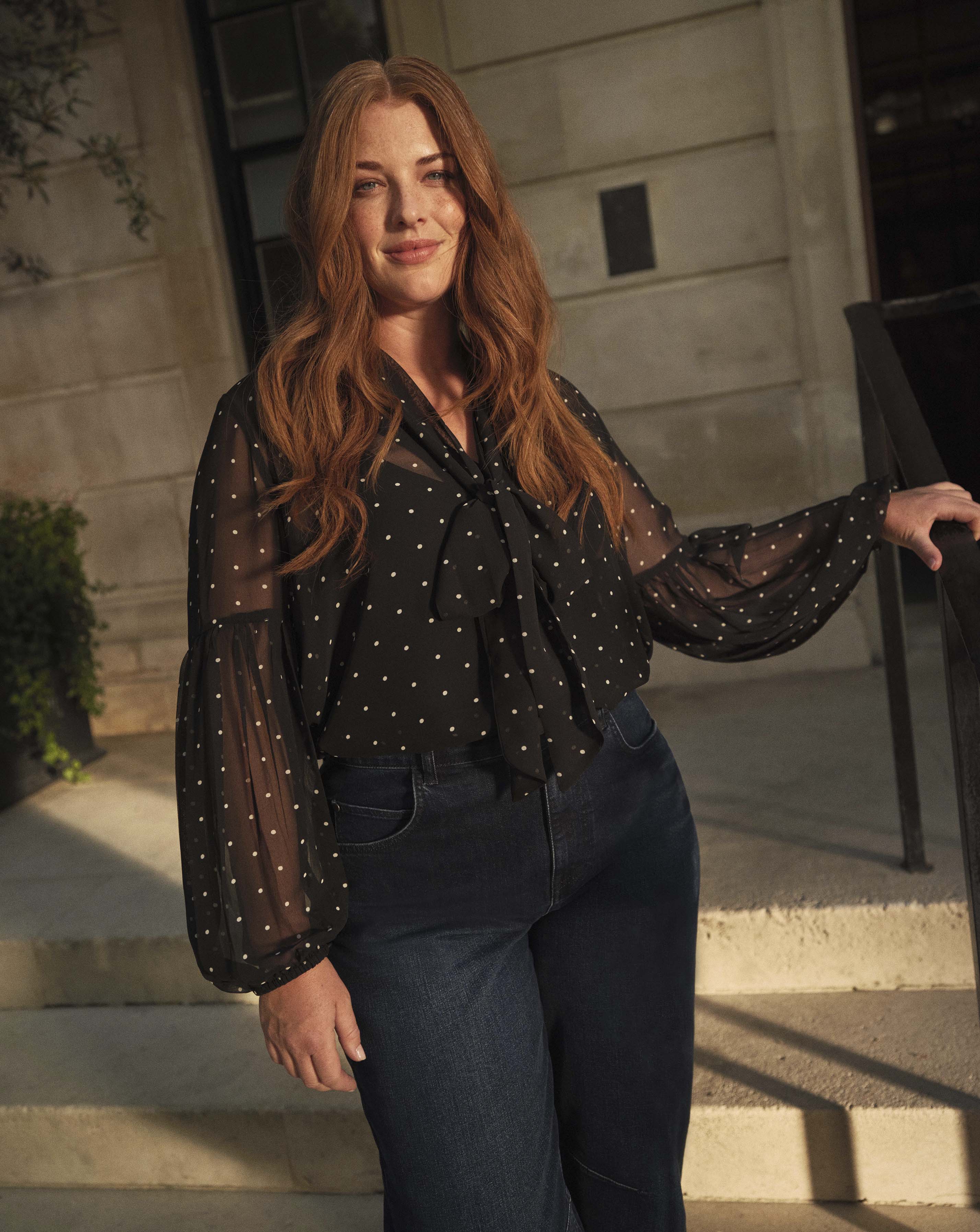 Georgette Collarless Blouse