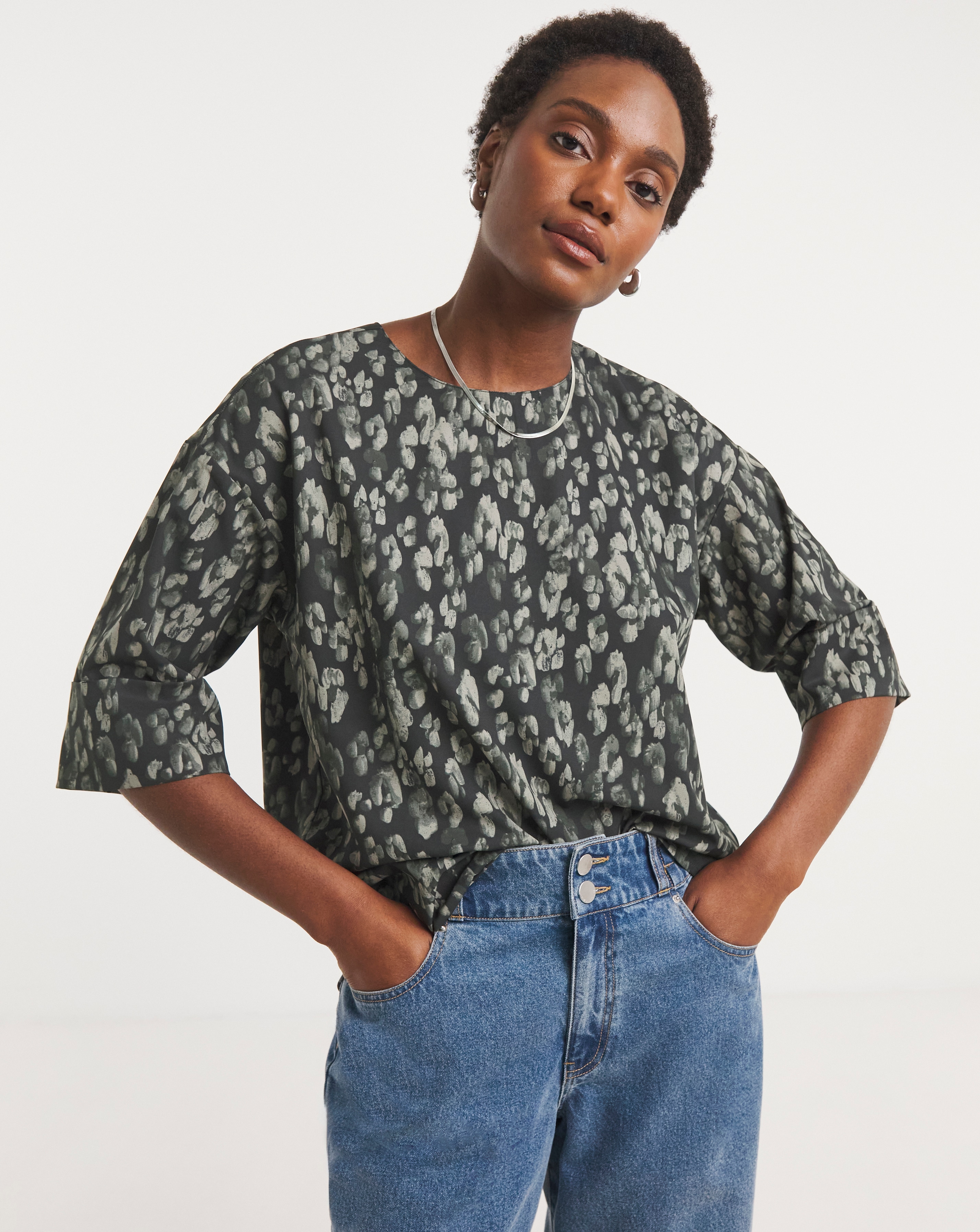 Half Sleeve Boxy Top