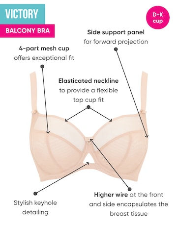 Curvy Kate Victory Balcony Wired Bra Latte