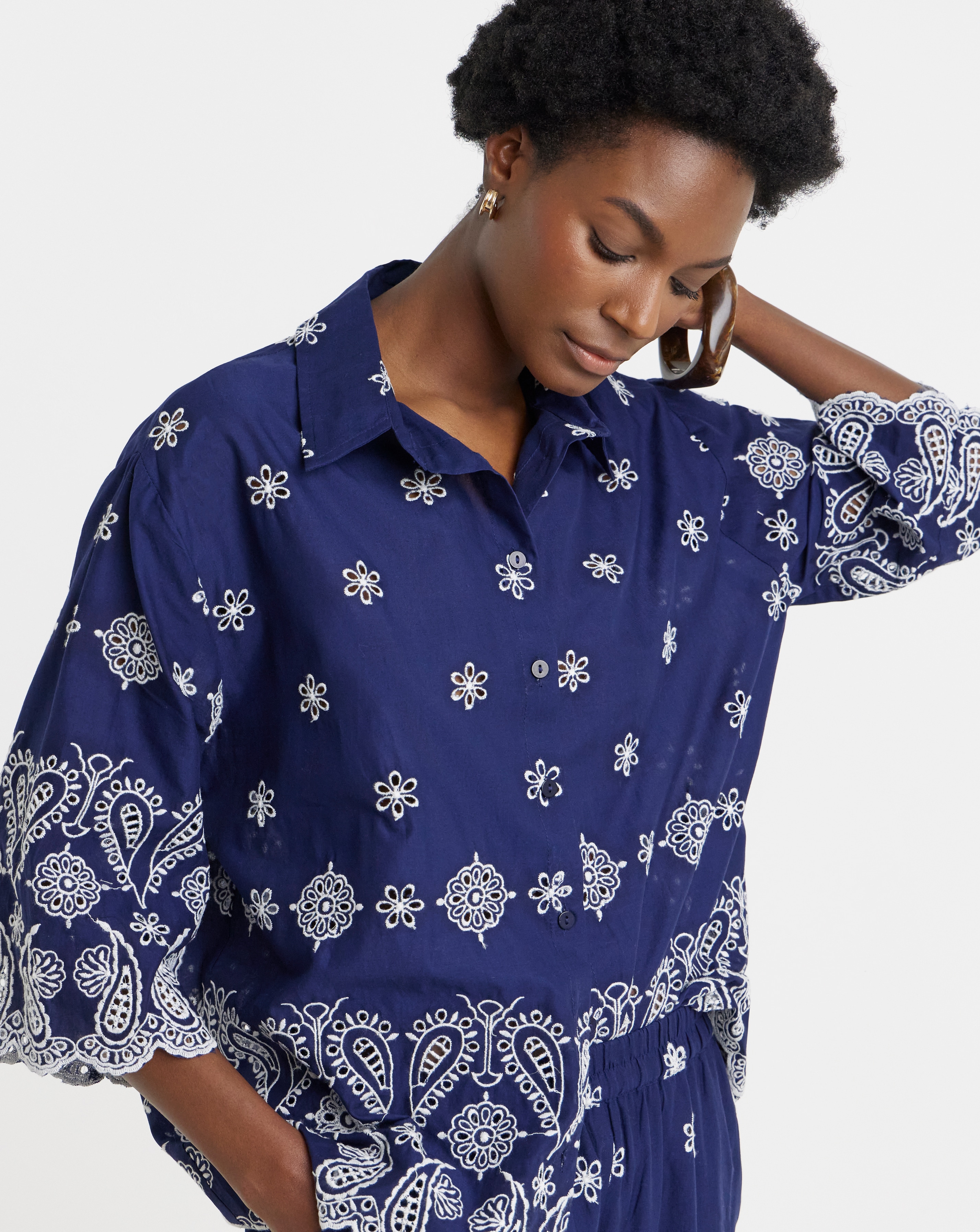 New In - Embroidered Border Shirt