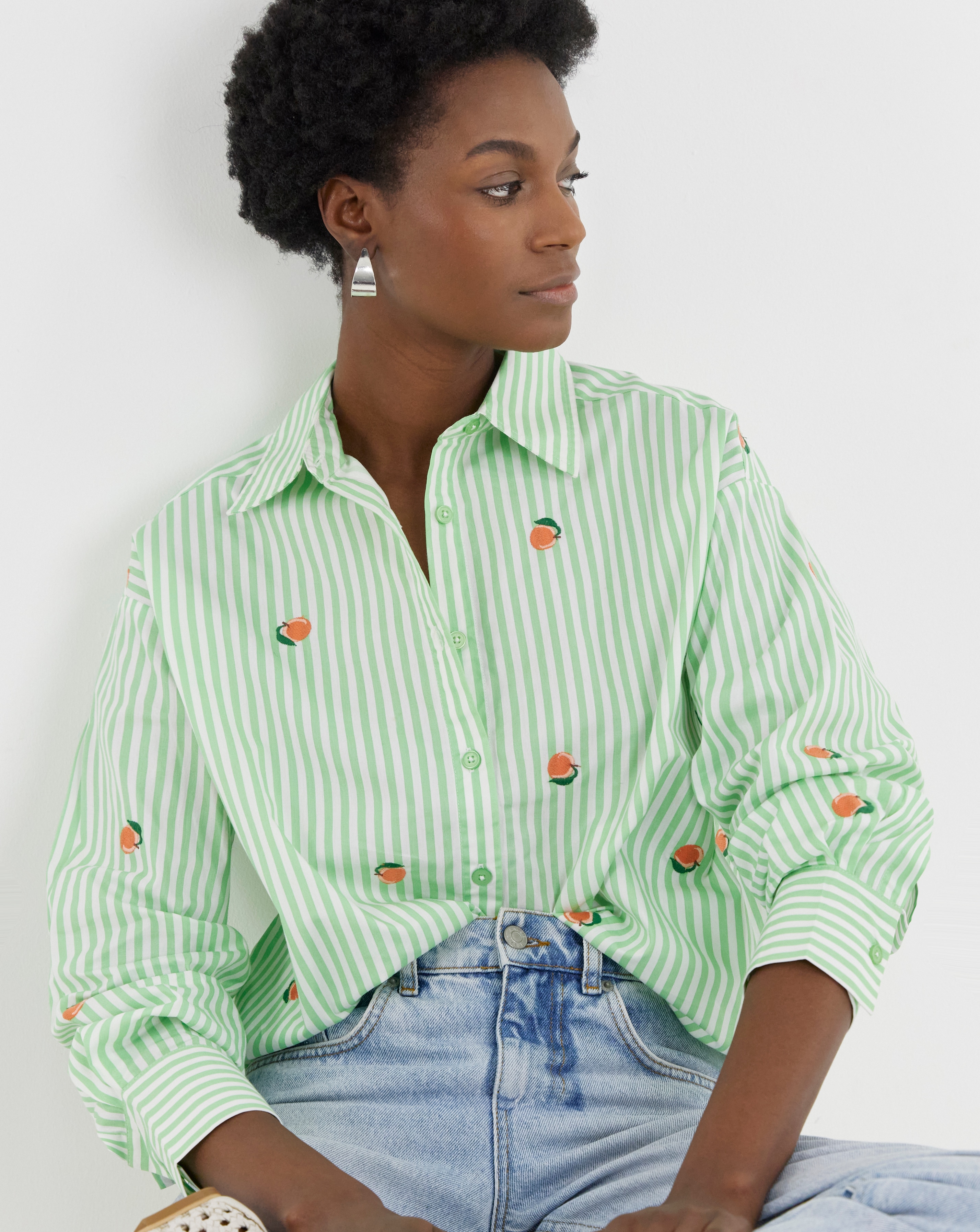 New In - Embroidered Stripe Shirt