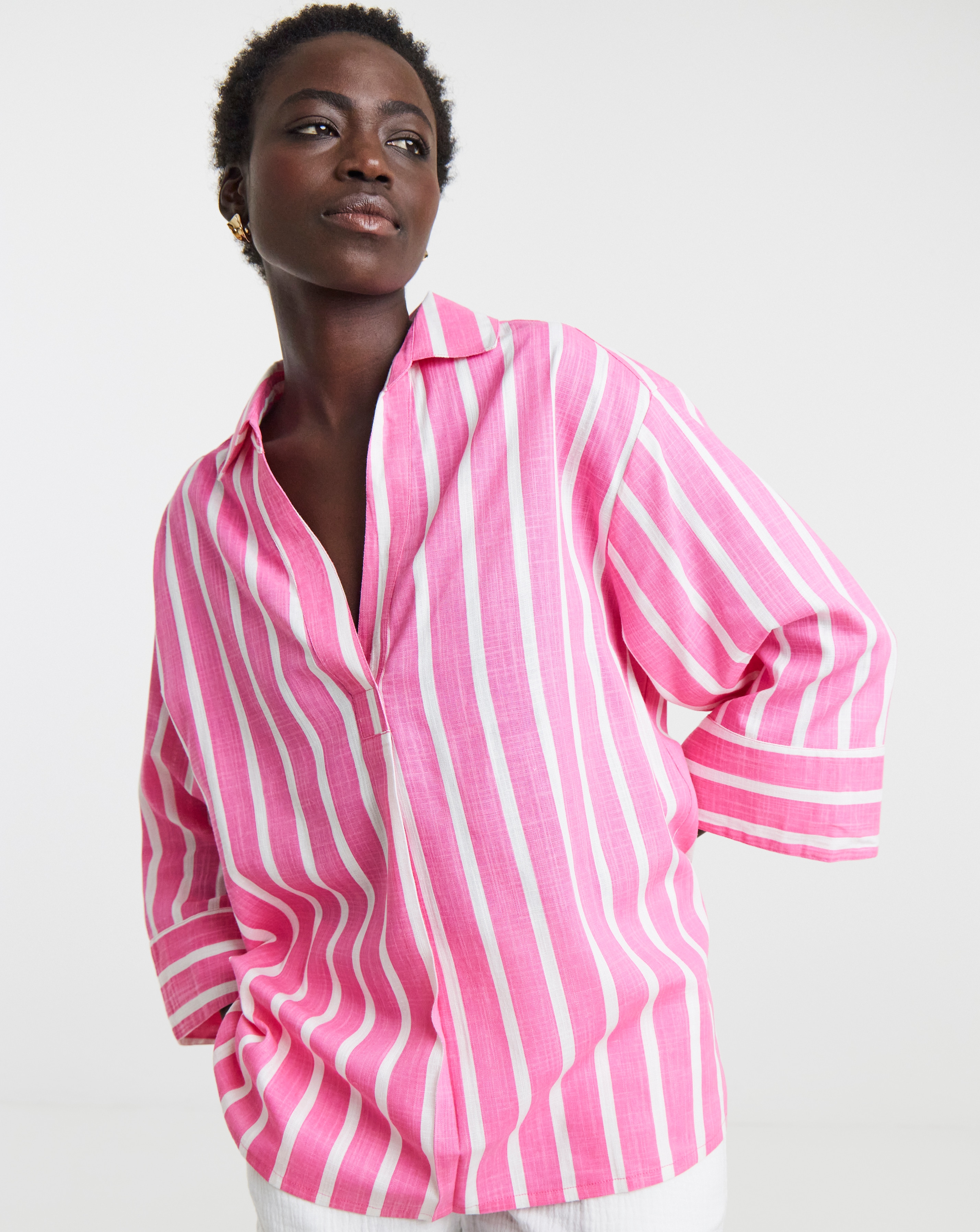 New In - Linen Mix Stripe Tunic