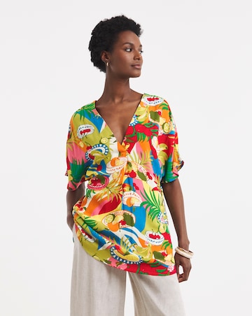 Printed Crinkle Tunic