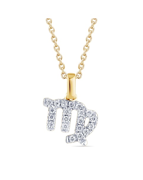 9ct Gold Diamond Virgo Pendant