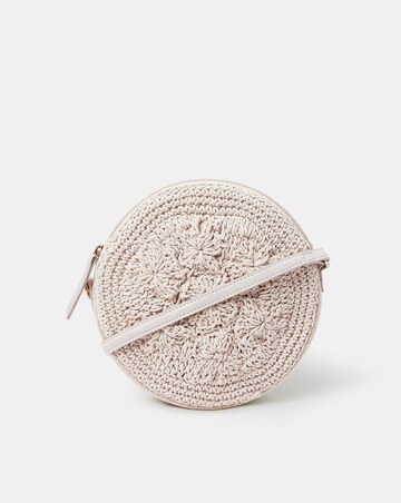 Accessorize Round Macrame Bag Cream