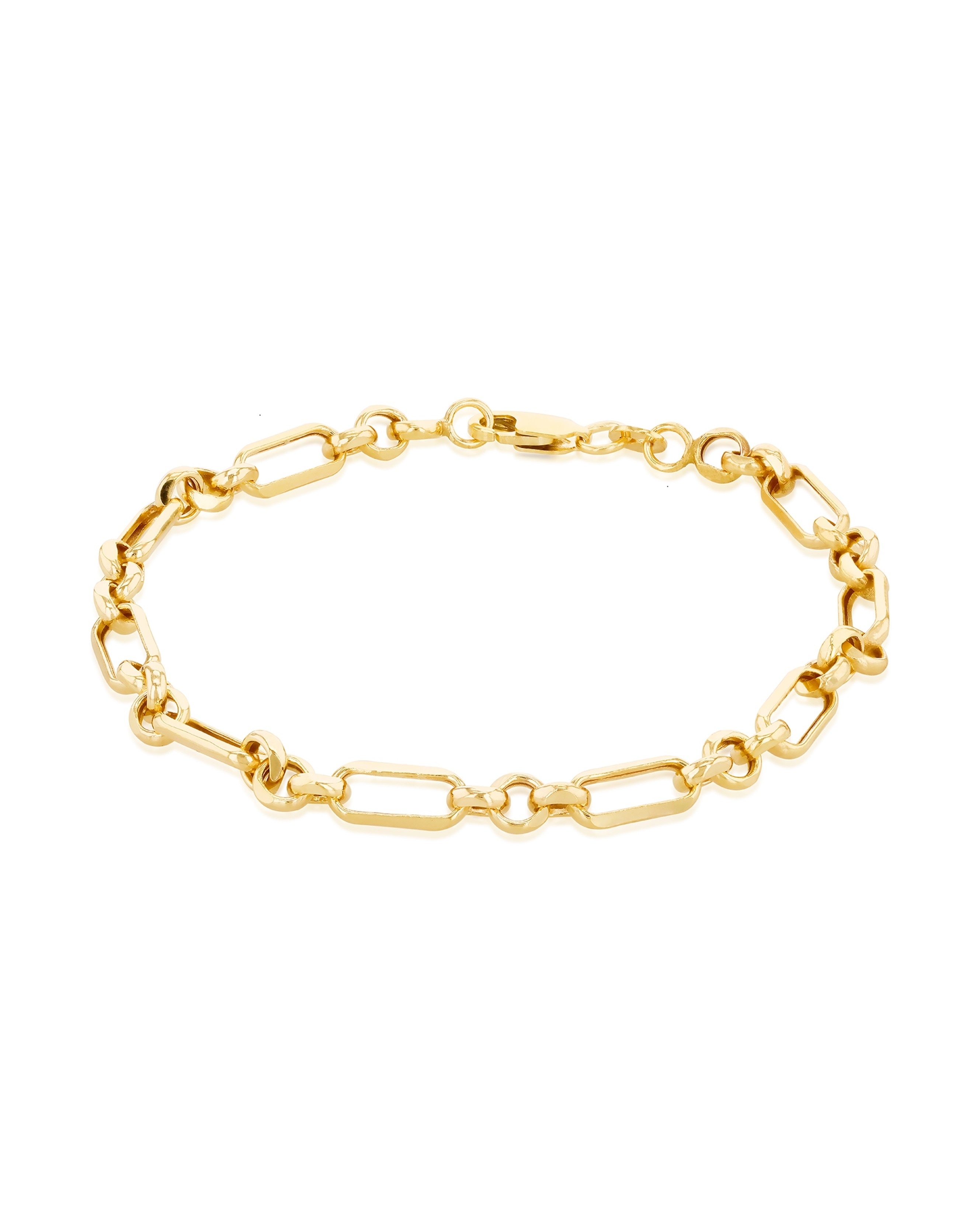 9ct Yellow Gold Figaro Belcher Bracelet