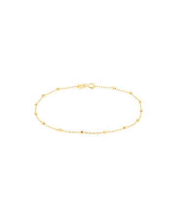 9ct Yellow Gold Ball Trace Bracelet