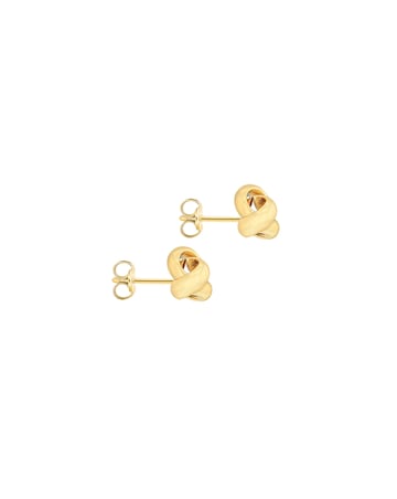 9ct Yellow Gold Knot Stud Earrings