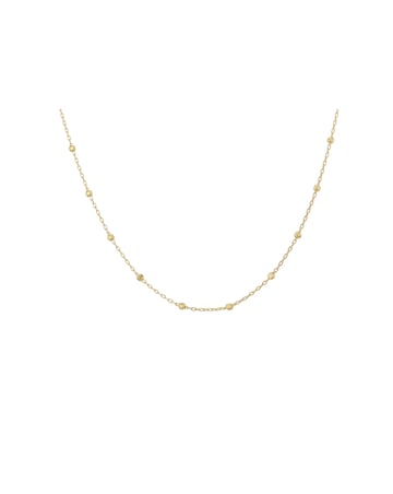 9ct Yellow Gold Ball Trace Necklace