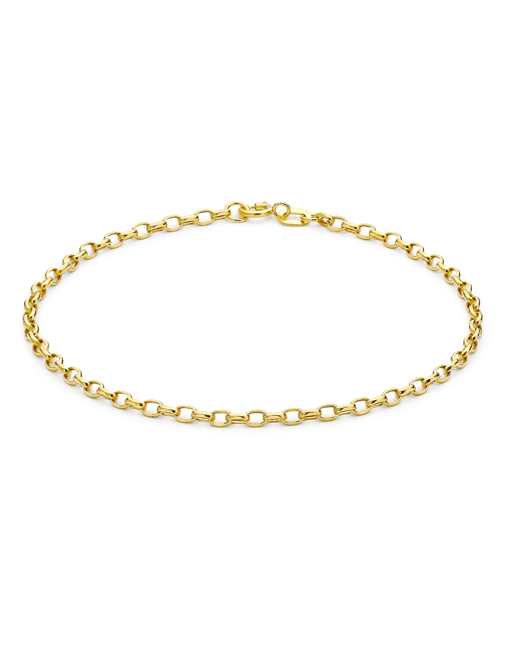 9ct Yellow Gold Hollow Belcher Bracelet