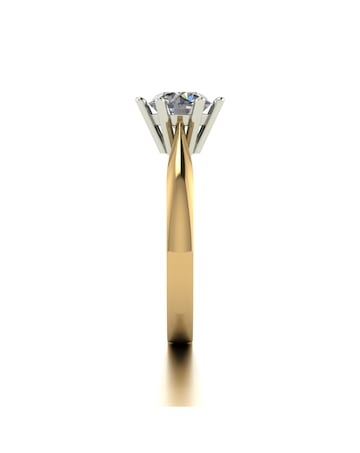 9ct Yellow Gold 1ct eq Moissanite Solitaire Ring