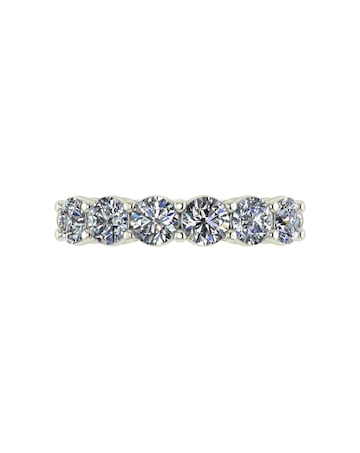 9ct White Gold 1.35ct eq total Moissanite Solitaire Ring