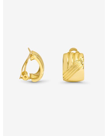 Jon Richard Polished And Ridge Clip Earrings