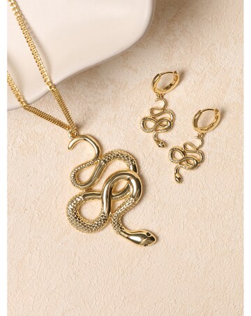 Jon Richard Gold Plated Snake Long Pendant