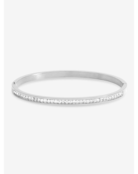 Jon Richard Platinum Crystal Row Bangle