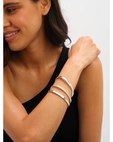 Jon Richard Waterproof Platinum Plated Polished Bangle