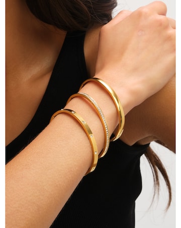 Jon Richard Waterproof Gold Plated Polished Bangle