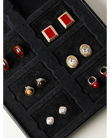 Jon Richard Gold Plated And Red Bead Earrings
