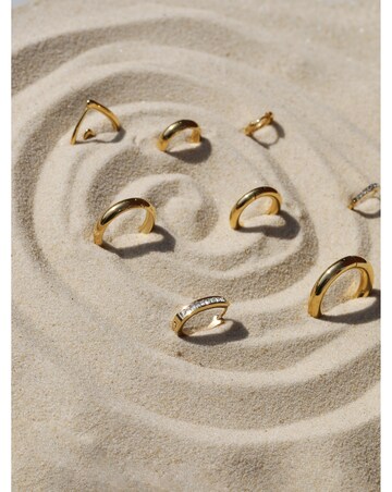 Jon Richard Gold Plated Stainless Steel Small Chubby Hoop Earrings