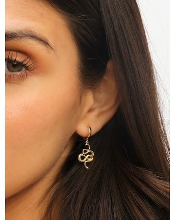 Jon Richard Gold Plated Snake Earrings