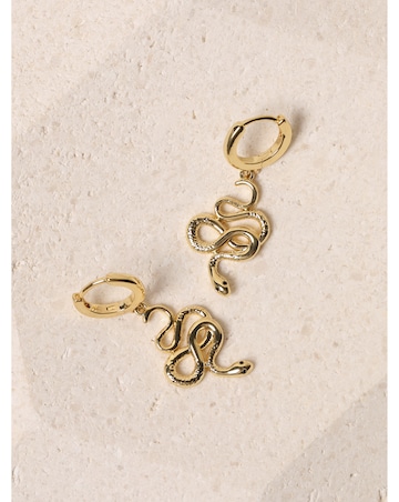 Jon Richard Gold Plated Snake Earrings