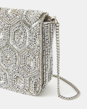 Accessorize Embellished Fold Over Clutch Bag