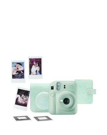 Fujifilm Instax Mini 12 Mint Green Camera + Shot Film + Case + Album + Stickers
