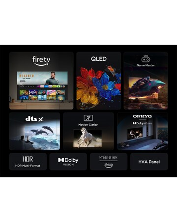 TCL 85T6C-UK 85in 4K QLED HDR Smart Fire TV with Freely