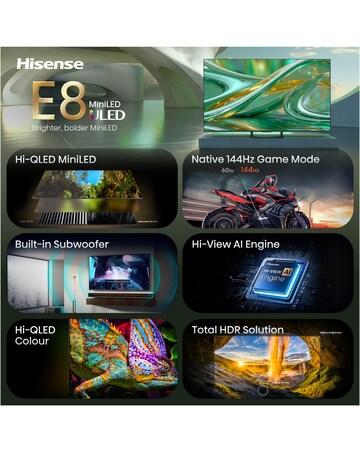 Hisense 55E8STUK 55in Mini-LED 4K Ultra HD HDR Smart TV