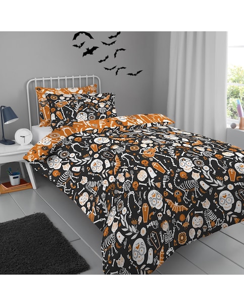 Bedlam Halloween Day of the Dead Duvet Cover Set