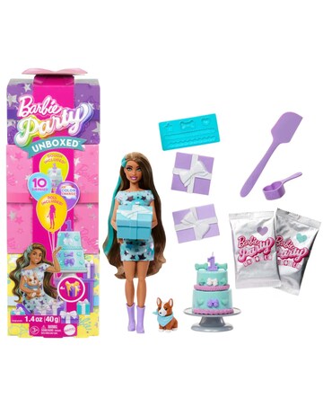 Barbie Party Unboxed Doll Brunette