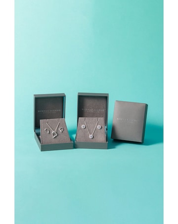 Simply Silver Sterling Silver 925 Cubic Zirconia Heart Pendant Set - Gift Boxed